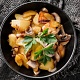 Жареный картофель с луком и грибами
